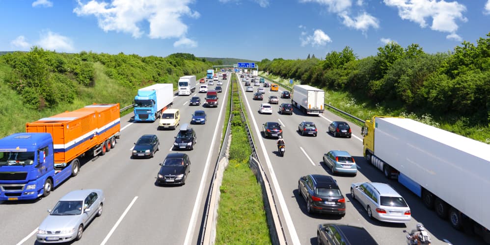 Autobahn von oben